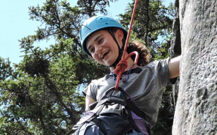 teens build confidence on rock climbing course